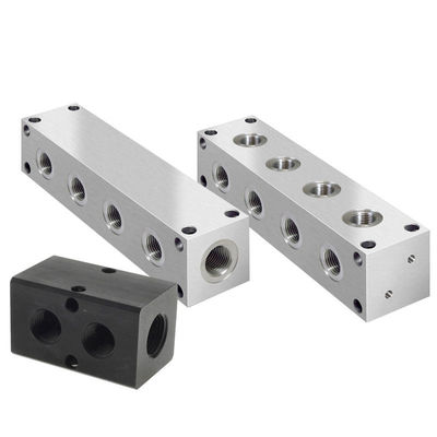 Aluminum Air Distribution Manifold Block Pneumatic Valve Manifold OEM ODM