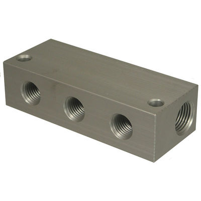 Aluminum Air Distribution Manifold Block Pneumatic Valve Manifold OEM ODM
