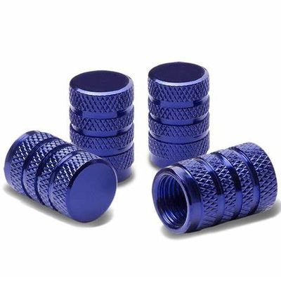 Blue Coated Alloy Aluminum End Caps Threaded Valve Cover Customized